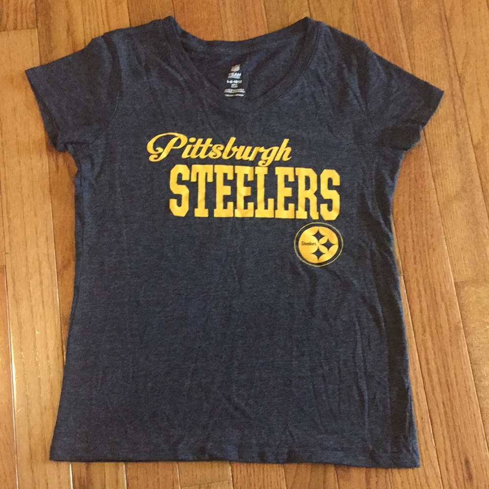 Girls steeler shirt lg 10-12